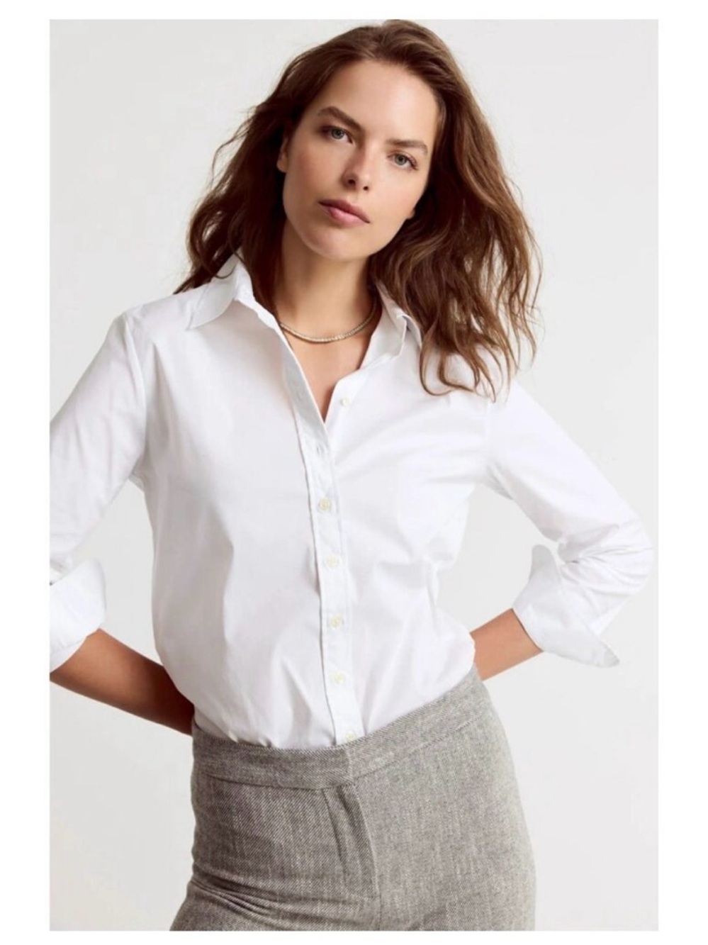 The Shirt by Rochelle Behrens White Button-Down Shirt